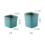 斯威诺 N-3892 桌面压圈方形垃圾桶 办公室小纸篓 小号深蓝