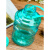 趣睿 迷你小矿泉水桶型运动水杯男学生大容量水壶网红儿童杯子创意个性潮流桶装水瓶 磨砂绿色