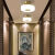新中式吸顶灯过道走廊灯入户门厅阳台玄关灯简约现代圆形全铜灯具 A03款