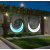 发光月亮灯户外太阳能防水室外网红月牙灯椅庭院花园景观造景灯饰 1.4米月亮+ A字架（太阳能）