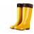 橙央雨鞋高筒牛筋底雨靴防滑耐磨男女水鞋工作防水 黄色加绒/高筒40cm 44