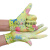 印花乳胶尼龙手套PU涂掌涂指透气劳动工作耐磨劳保手套 粉色涂掌手套（12双） M中号