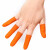 手指套防滑加厚橙色护指耐磨乳胶橡胶防护点钞保护劳保胶手指头套 白色防滑【L/大码】50只装