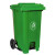 兰诗（LAUTEE）LJT2211 绿色普通脚踏垃圾桶  120L 大号脚踏垃圾桶