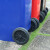 益美得 上海款干湿分离分类垃圾桶大号环卫带轮垃圾箱 可挂车120L蓝色（可回收物）