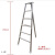 定制适用梯子果园梯伸缩腿三角园林人字梯多功能折叠梯修剪轻便梯安装 加固加厚2.5米