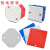 彩色线盒盖板 暗盒保护盖/接线盒盖板   八角孔86型 pvc红色 4公分4号螺丝 20只装
