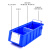 欧曼 分隔塑料零件盒分隔物料盒加厚塑料储物盒分割式物料盒 400x235x140mm蓝色无隔板