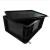 带盖周转箱长方形塑料元件盒子方盘黑色物流龟缸过滤工具箱1 400*300盖子