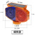 夜间太阳能猫眼警示灯爆闪灯道路施工护栏灯路锥路障灯红蓝闪光灯 磁铁款