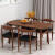 项格现代简约餐桌餐桌椅组合小户型家用北欧奶茶店咖啡厅长方形4人6人 原色单桌120*60*75