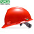 梅思安MSA梅思安ABS安全帽工地施工领导建筑工程国标加厚头盔男定制印字 红色-标准ABS一指键