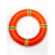 船用专业救生圈款救生游泳圈加厚实心国标塑料圈救援防汛应急 PVC救生圈＋绳包（8MM31米橘色绳）