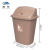 魅祥 户外垃圾桶塑料带盖物业环卫垃圾桶 棕色有盖 30L