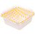六一儿童节手绘蛋糕包装盒甜品马卡龙打包便当千层提拉米苏盒子 黄色格纹方盒 (加厚底) 50套