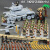 乐高积木苏联t7轻型坦克二战军事战车士兵模型男孩益智拼装玩具 银色