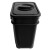 简厚 分类垃圾桶小号带盖带提手客厅厨房卫生间厕所商用方形垃圾桶 黑色20L
