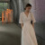绣青梅白色连衣裙2023新款女夏赫本风法式气质女装设计感小众长裙西 白色连衣裙(内加里布 S