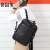 袋鼠新款韩版电脑包休闲运动包PU皮双肩包男士背包旅行商务男手提背包 黑色