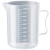 量杯带刻度耐高温精准刻度食品级量杯厨房用塑料量筒烧杯刻度杯 100ml（1个）无