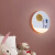 欧普锐普北欧宇航员小壁灯卧室床头灯客厅背景墙个性太空人月球儿童房 月球-白色-白光-升级直径18cm