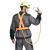 五点式安全带双钩高空作业户外安全绳耐磨电工全身式保险腰带国标 半身（双小钩3米）