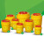 塑料黄色利器盒锐气盒针头回收桶圾桶医院圆形大号小号桌面 8L