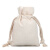 铸固 棉麻帆布束口袋 搬家收纳整理防尘杂物简约包装礼品抽绳袋 30*40cm漂白色