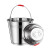 冰禹 BYlj-307 不锈钢提水桶 便携储水桶 加厚手提拖把桶洗车桶 带磁30cm
