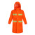 连体风衣式雨衣大衣 连体连帽安全反光可定制 橘红色 2XL