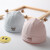 婴儿帽子春秋薄款0-3个月婴幼儿胎帽冬季双层棉初生儿可爱纯棉宝宝帽子贝娜茜 1093-米黄 0-3个月（35-40CM）