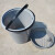 大号灰色圆形带漏筐塑料茶渣桶办公室废茶叶过滤桶茶海垃圾桶 102大号灰色(桶+筐)整套