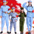 英格杰家 红军演出服全套成人八路军表演服红军儿童合唱团舞蹈服套装 蓝色短袖套装 150cm 