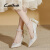 Carl Beck法式白色高跟鞋女细跟2024新款新娘配裙婚纱婚鞋伴娘单鞋日常可穿 米白色 6cm 36