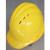 傲博 AOBO 圣兰菲诺 安全帽 三道筋  帽顶带透气孔 灰色按压双耳帽衬 ABS 黄色