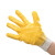 Rockwell劳保手套耐磨工作防护手套黄色丁腈涂层涂胶防水耐油胶皮DY1005 10双装 XL