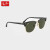 雷朋（RayBan） 雷朋太阳镜派对达人系列潮酷半框墨镜时尚男女款眼镜0RB3016F 137531 黑色镜框绿色镜片