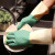 CT施达 JD-RG 8380M/GW(20) 耐用防滑橡胶手套 加厚清洁洗碗洗衣洗车园艺 绿白色中码 20对装