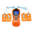 充电多功能按摩器迷你数码经络仪理疗电动便携针灸脉冲电疗贴家用 双输出充电橙色20片贴+理疗鞋