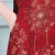 锦人初喜婆婆旗袍适合五一穿的高当轻奢夏季新款改良中年妈妈高贵减龄裙 红色 XL（建议90-110斤）