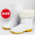 耐磨高筒棉靴白色食品靴 耐油耐酸食品厂厨房保暖雨靴EVA胶鞋工业品 高度30cm左右：白色牛筋底-加绒款 40
