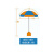 胜镁 户外应急太阳伞商用广告印刷伞大号折叠雨伞遮阳伞蓝色48寸(2.4米)三层骨架涂银布