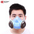 成楷科技（CK-Tech）防毒面具 CKH-402 喷漆化工农药硅胶防护面罩 含滤毒盒2个 蓝色1套