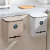 海斯迪克 滑盖壁挂式垃圾桶 橱柜门卫生间悬挂纸篓底部两用抽拉收纳盒 米咖色 HKT-602