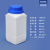 达尼胜塑料方瓶 广口瓶试剂瓶固体瓶 大口密封溶液瓶 1L 乳白色+蓝盖（120个一件） 