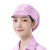 安美尚（ams）AMS101 鸭舌帽条纹防尘帽粉色 均码 1个（ 50个/包起订）
