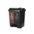 双桶分类垃圾桶带盖大号干湿脚踏商用二合一公共场合可回收30 30L双桶(咖啡加黑)颜色备注 (送