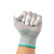 鲁工碳纤维PU涂指手套可触屏防护耐磨运动全指手套 10双(加厚) M绿