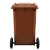 益美得 上海款干湿分离分类垃圾桶大号环卫带轮垃圾箱 100L棕色（湿垃圾）