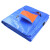 上柯 D4039 蓝橘色加厚防雨布 防水防晒遮阳棚布苫布PE塑料布 4X6m